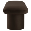 Maklaine Contemporary Performance Velvet Upholstered Bench in Chocolate Brown