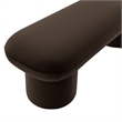 Maklaine Contemporary Performance Velvet Upholstered Bench in Chocolate Brown