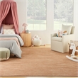 Maklaine Contemporary 10' x 14' Rust Fabric Area Rug in Orange