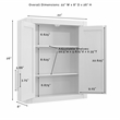 Maklaine Contemporary Engineered Wood Wall Mounted Storage Cabinet in Navy