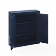 Maklaine Contemporary Engineered Wood Wall Mounted Storage Cabinet in Navy