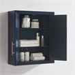 Maklaine Contemporary Engineered Wood Wall Mounted Storage Cabinet in Navy