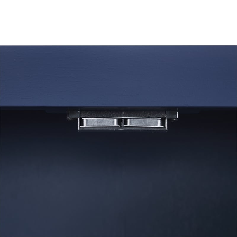 Maklaine Contemporary Engineered Wood Wall Mounted Storage Cabinet in Navy
