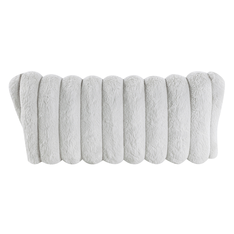 Maklaine Contemporary Corduroy Swivel Glider Reclining Chair in Gray