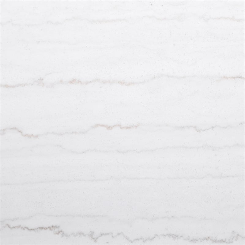 Maklaine Round Marble Top Coffee Table in White and Charcoal