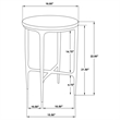 Maklaine Marble White Side Table Round Durable Assembled