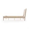 Maklaine Mid-Century Wood Panel Bed Full Size in Light Oak Finish
