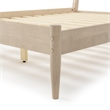 Maklaine Mid-Century Wood Panel Bed Full Size in Light Oak Finish