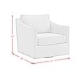 Maklaine Transitional Wood Swivel Chair in Freya Light Blue Finish