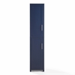 Maklaine Contemporary Engineered Wood Linen Storage Cabinet in Navy