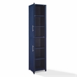 Maklaine Contemporary Engineered Wood Linen Storage Cabinet in Navy