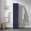 Maklaine Contemporary Engineered Wood Linen Storage Cabinet in Navy