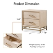 Maklaine Transitional Wood 2-Drawer Nightstand in Light Oak Finish