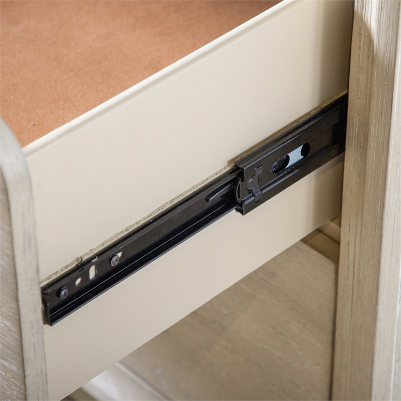 Maklaine Transitional Wood 2-Drawer Nightstand in Light Oak Finish