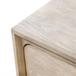 Maklaine Transitional Wood 2-Drawer Nightstand in Light Oak Finish