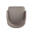 Maklaine Contemporary Taupe Leatherette Dining Chair with Metal Legs