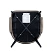 Maklaine Contemporary Taupe Leatherette Dining Chair with Metal Legs