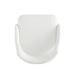 Maklaine Contemporary White Leatherette Dining Chair with Metal Legs