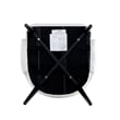 Maklaine Contemporary White Leatherette Dining Chair with Metal Legs