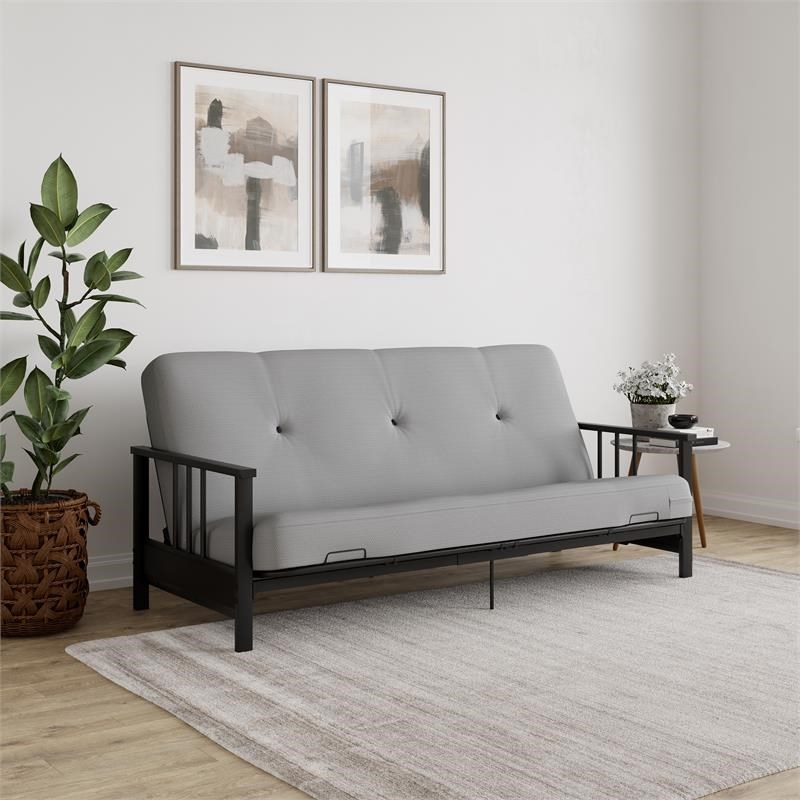 Maklaine Full Metal Arm Futon with 6