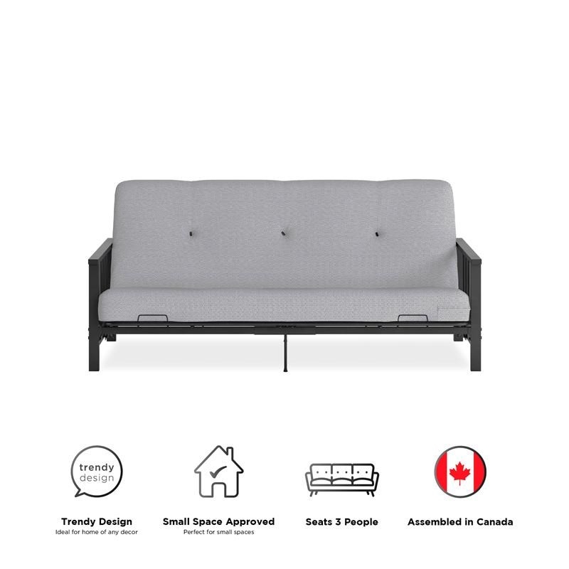 Maklaine Full Metal Arm Futon with 6