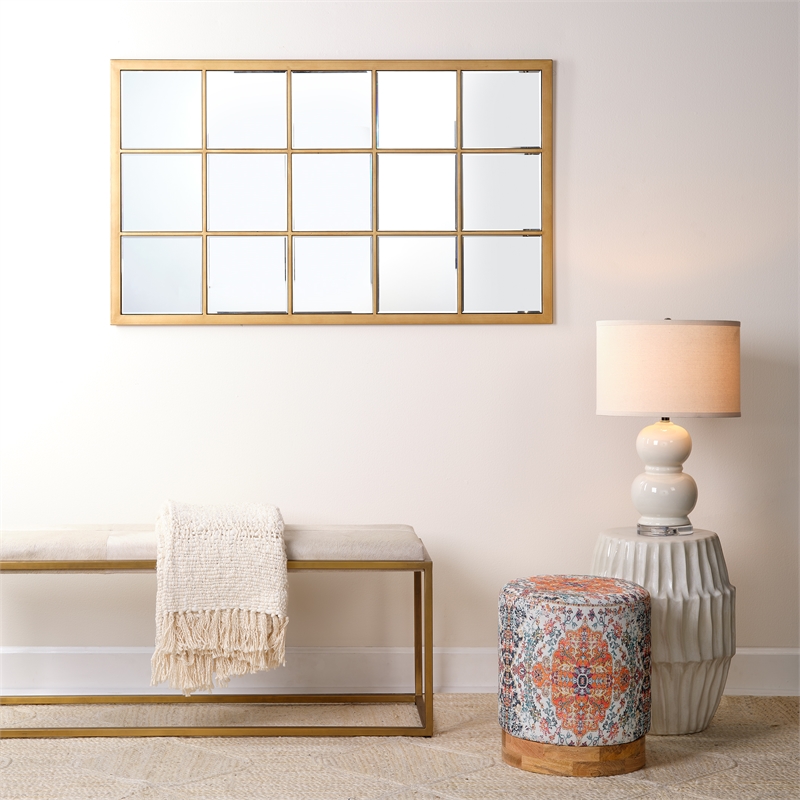 Maklaine Hollow Center Coastal Ceramic Side Table in White Finish