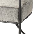 Maklaine Transitional Leather & Iron Chair in Gray/Black Finish