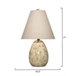 Maklaine Raindrop Ceramic Table Lamp with Linen Shade Off White