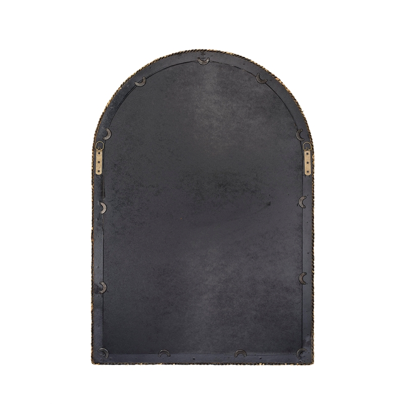 Maklaine Wall Mounted Hand-woven Natural Seagrass Arch Mirror