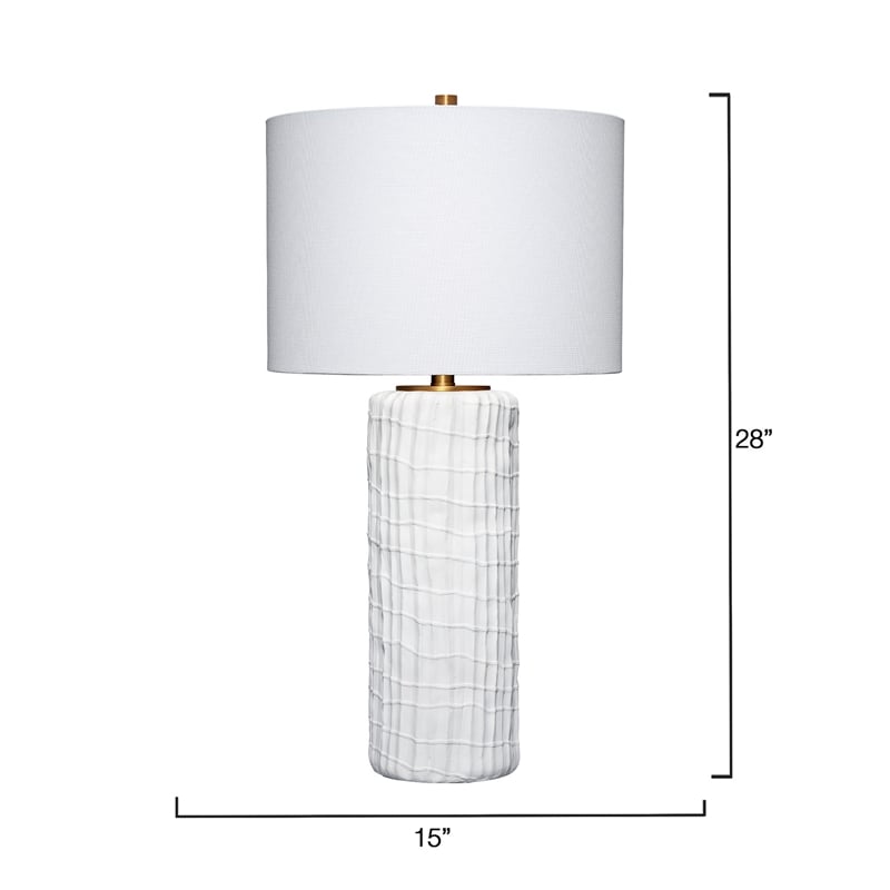 Maklaine Trunk Handmade Polyresin Table Lamp with Linen Shade