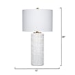 Maklaine Trunk Handmade Polyresin Table Lamp with Linen Shade