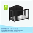 Maklaine Traditional Engineered Wood 5-in-1 Convertible Crib - Black