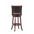 Maklaine Contemporary Rubberwood Frame Bar Height Swivel Bar Stool - Cherry