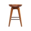 Maklaine Wood Counter Height Swivel Counter Stool in Walnut Finish