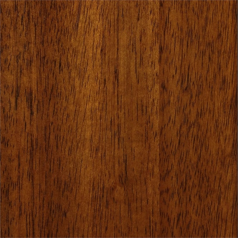 Maklaine Contemporary Wood Bar Height Swivel Bar Stool in Walnut Finish