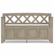 Maklaine 48 inch Wide Solid Wood Transitional Entryway Bench in Distressed Gray