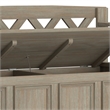 Maklaine 48 inch Wide Solid Wood Transitional Entryway Bench in Distressed Gray