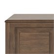 Maklaine Traditional Solid Wood Storage Bench in Natural Aged Brown
