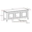 Maklaine Traditional Solid Wood Storage Bench in Natural Aged Brown