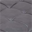 Maklaine Contemporary 3 Pc Faux Leather Storage Bench in Stone Gray