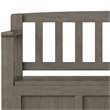 Maklaine Solid Wood Entryway Lift-Top Storage Bench - Farmhouse Gray