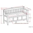 Maklaine Solid Wood Entryway Lift-Top Storage Bench - Farmhouse Gray