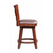 Maklaine Wood Counter Height Swivel Counter Stool in Cherry Finish
