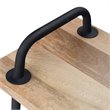 Maklaine Contemporary Solid Mango Wood Living Room Bench in Natural