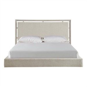 Maklaine Modern / Contemporary Accent Wood Bed Queen in Gray