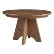 Maklaine Contemporary Accent Wood Round Dining Table in Brown