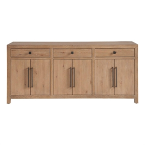 Maklaine Modern / Contemporary Accent Wood Credenza in Tan Finish