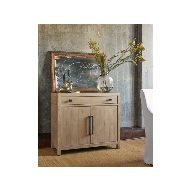 Maklaine Modern / Contemporary Accent Wood Bar Cabinet in Tan Finish