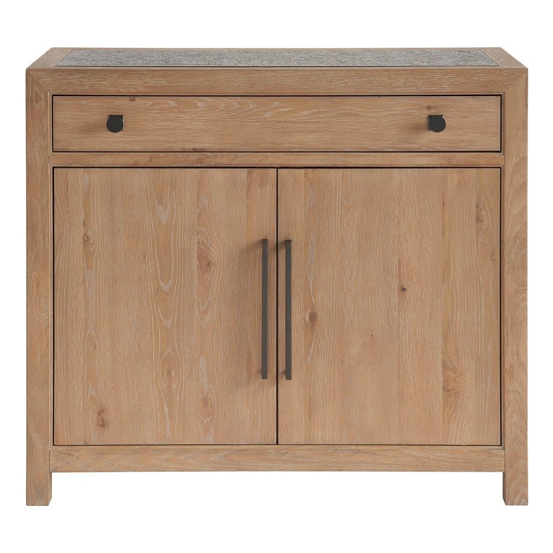 Maklaine Modern / Contemporary Accent Wood Bar Cabinet in Tan Finish