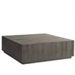 Maklaine Contemporary Accent Wood Square Cocktail Table in Brown